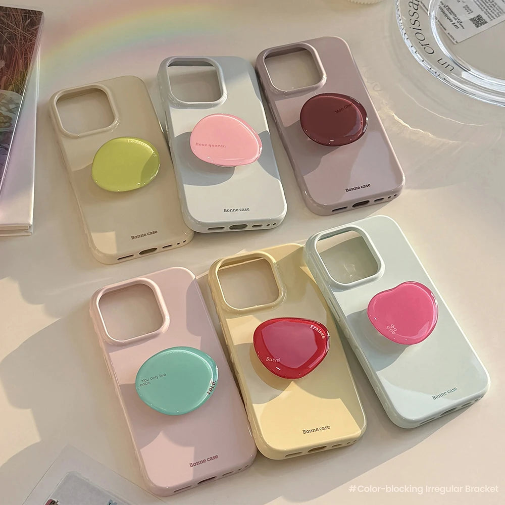 Cute Korean Bracket Soft Phone Case for Iphone