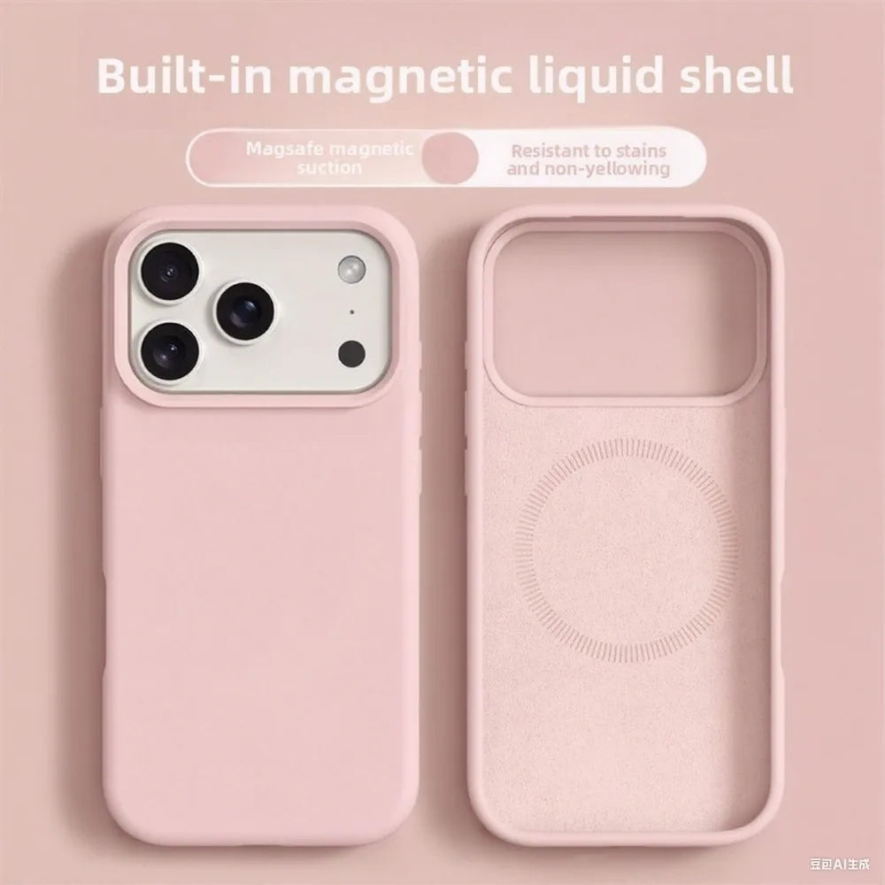 Magnetic Silicone Phone Case For iPhone