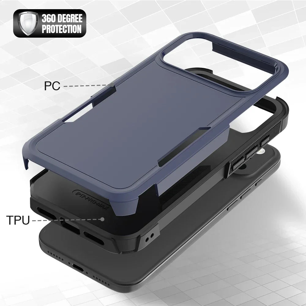 Heavy Duty Military Grade Armor Phone Case For IPhone
