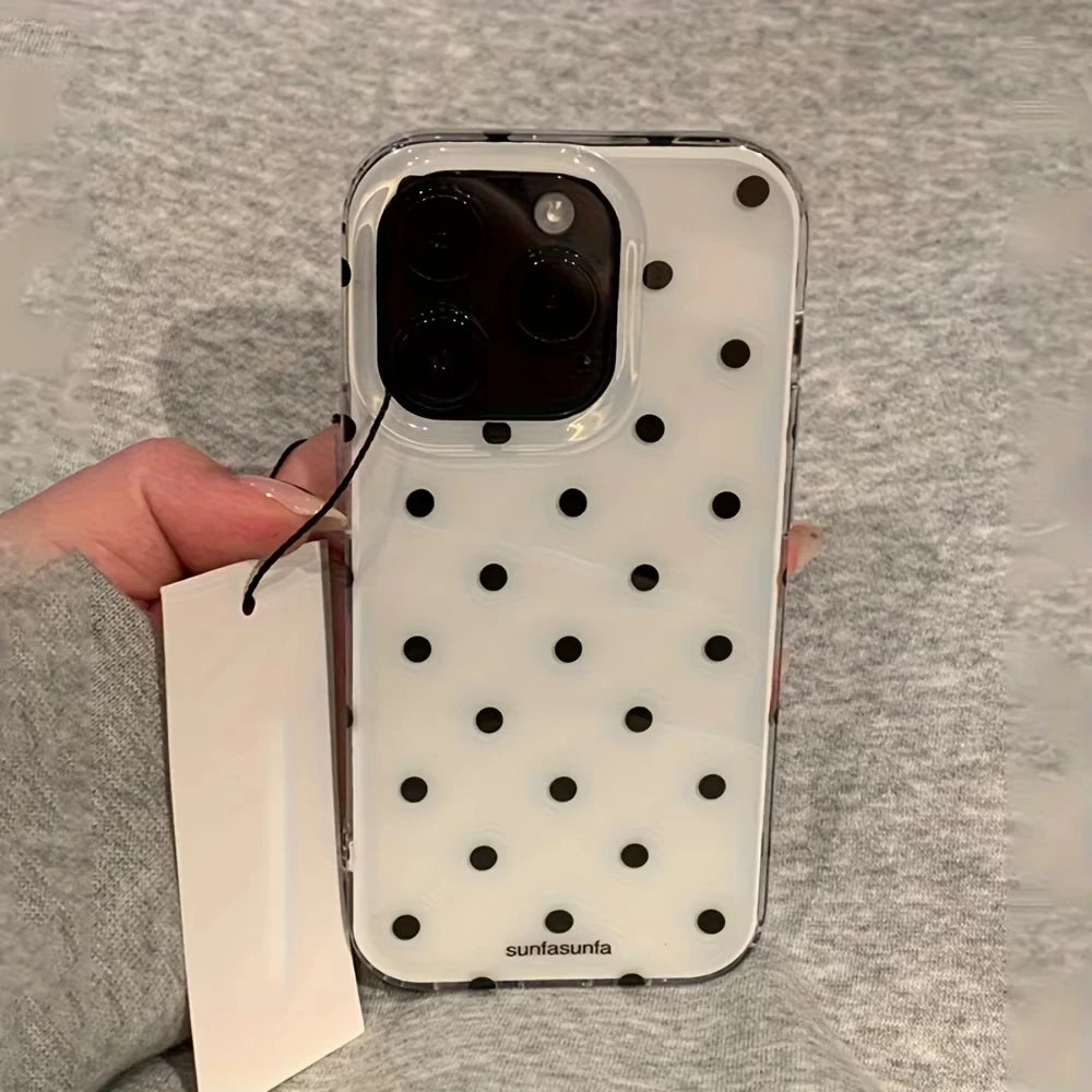 Black White Polka Dot Phone Case