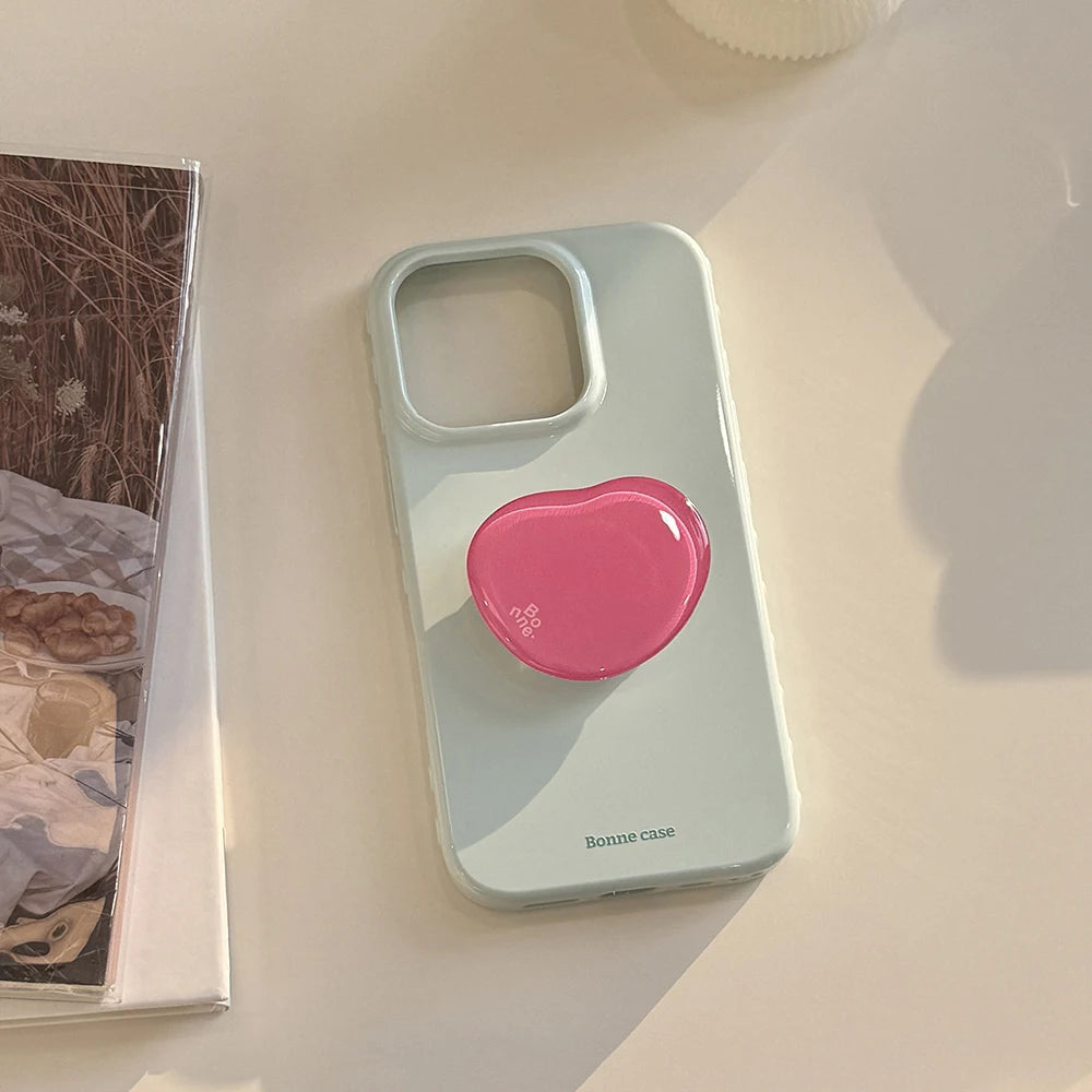 Cute Korean Bracket Soft Phone Case for Iphone