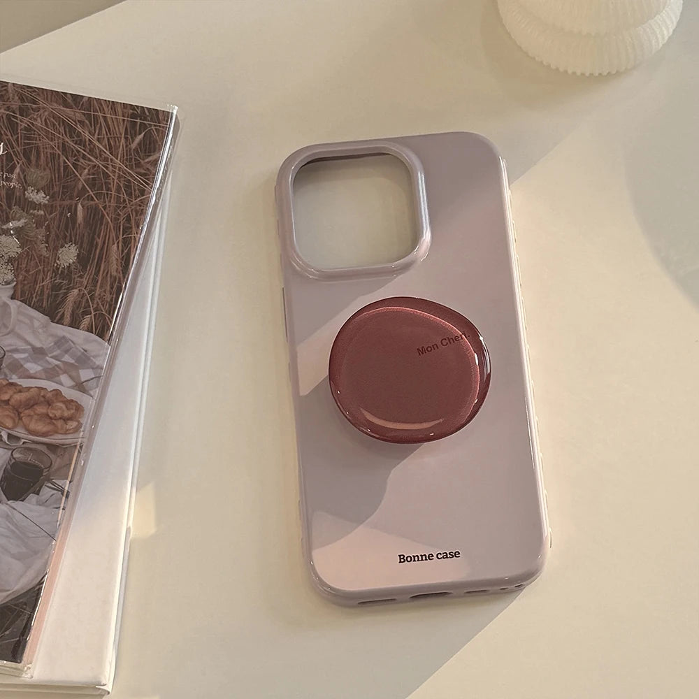 Cute Korean Bracket Soft Phone Case for Iphone
