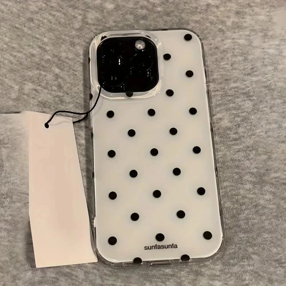 Black White Polka Dot Phone Case