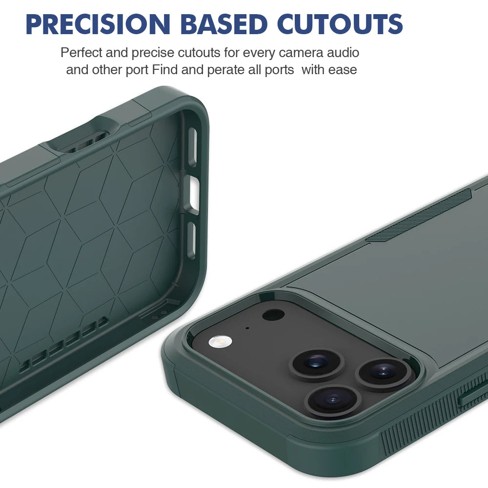 Heavy Duty Military Grade Armor Phone Case For IPhone