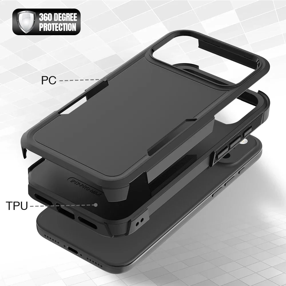 Heavy Duty Military Grade Armor Phone Case For IPhone