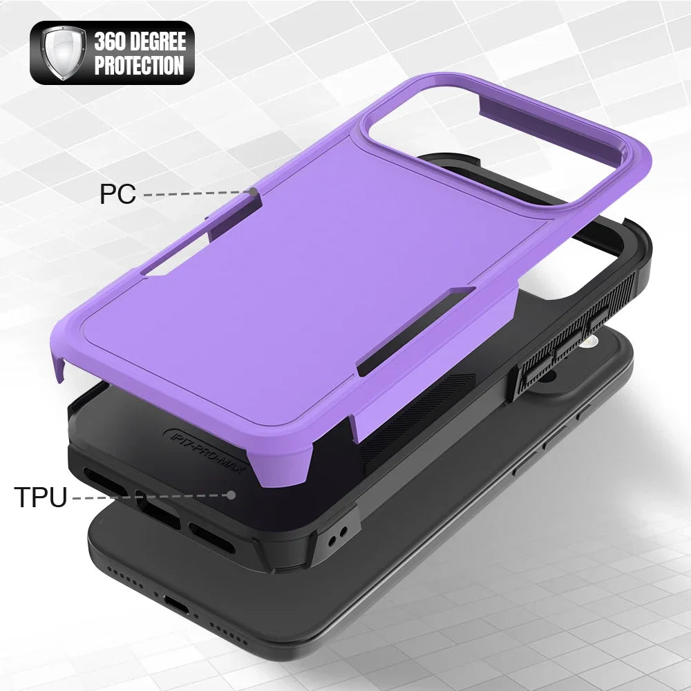 Heavy Duty Military Grade Armor Phone Case For IPhone