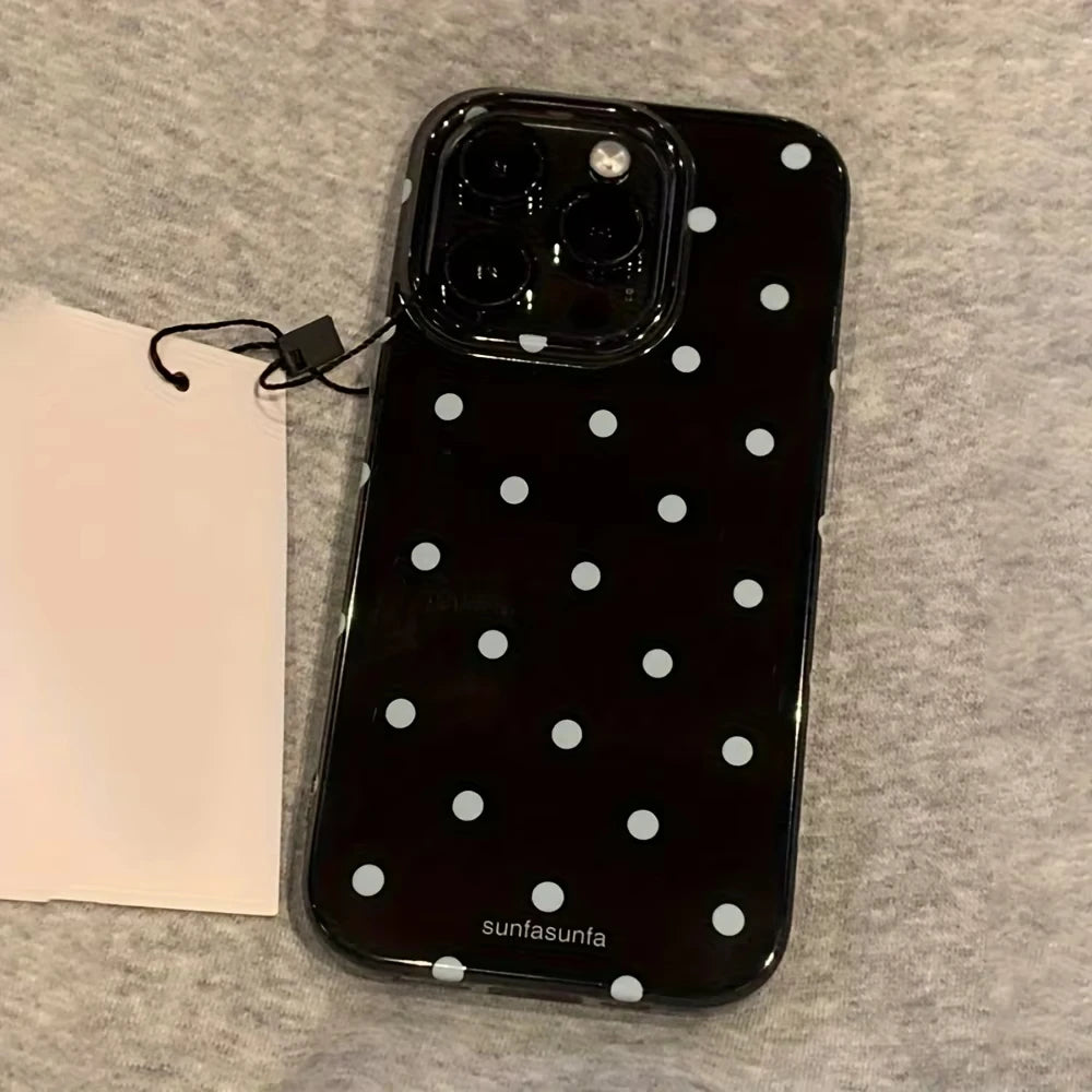 Black White Polka Dot Phone Case