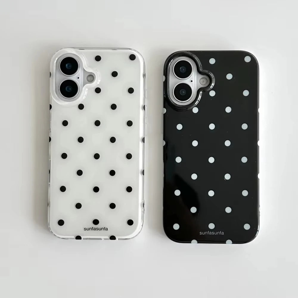 Black White Polka Dot Phone Case