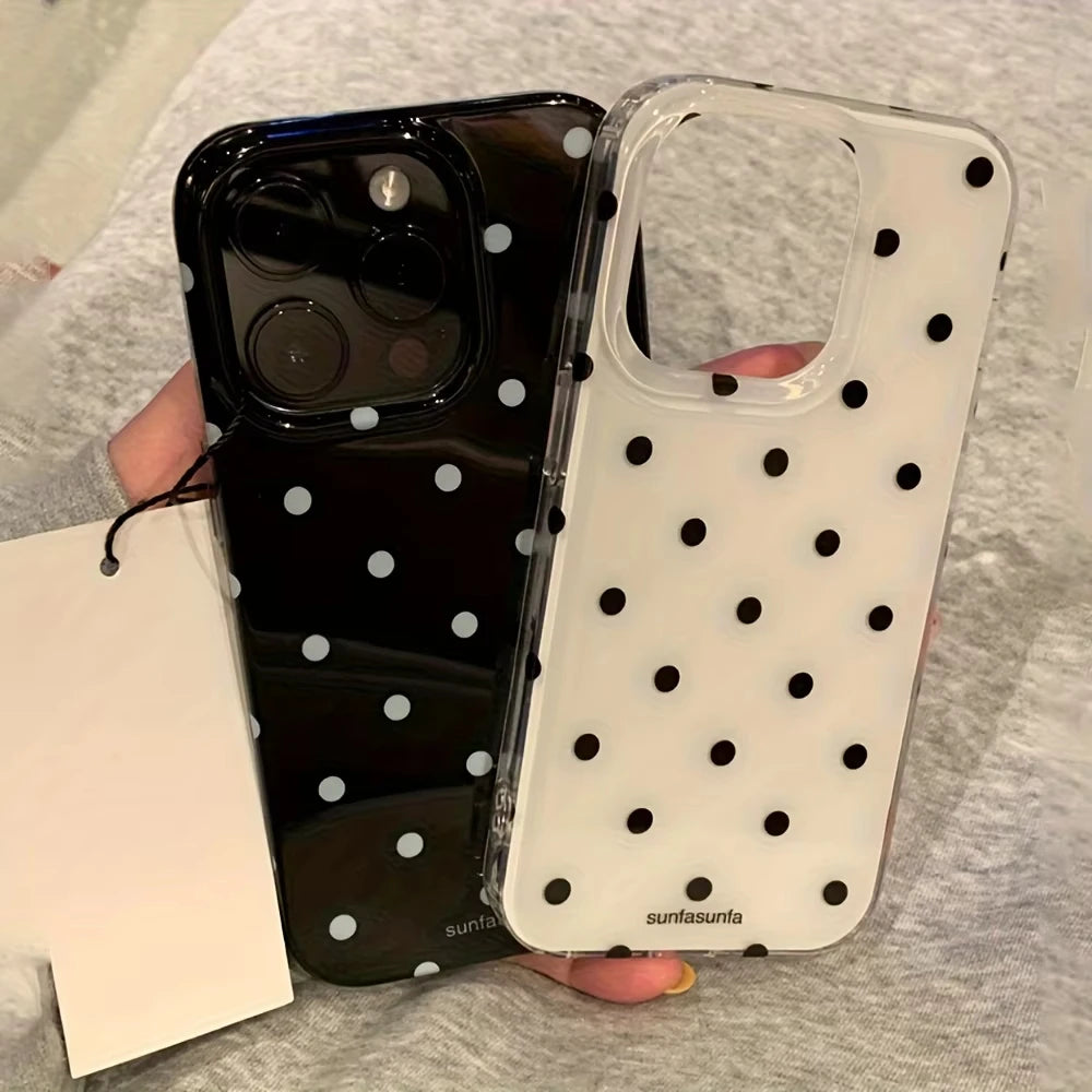 Black White Polka Dot Phone Case
